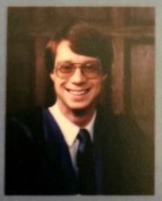The Rev. Dave Jagger at his university graduation many years ago.