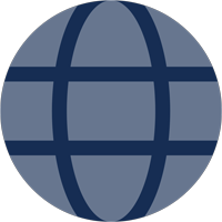Icon: blue globe
