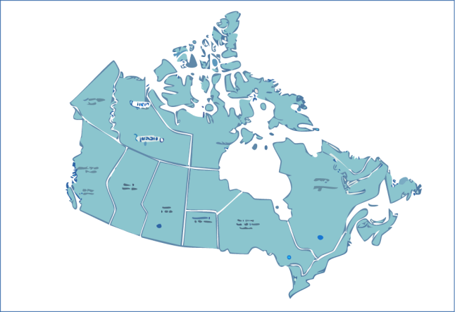 Simple Map of Canada
