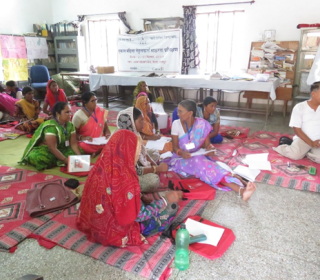a group of women in leadership training, Rajasthan India