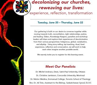 Decolonizing Our Churches, Re-Weaving Our Lives: Experience, Reflection, Transformation