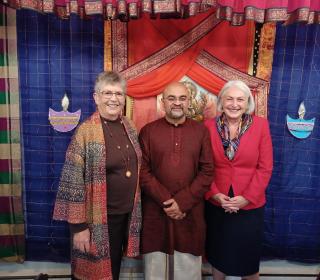 Marion Purdy with Jai Ganesh and Joanne Thompson