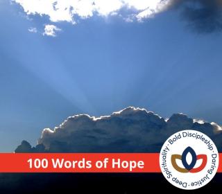 100 Words of Hope - an image of clouds after a storm.