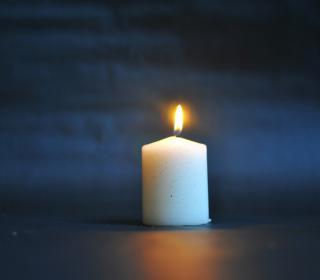 A single lit candle