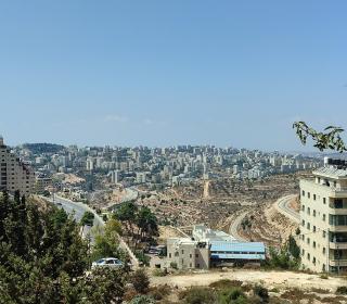 The city of Ramallah in the West Bank