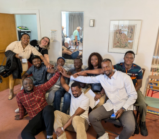 Rev. Daniel Addai Fobi with members of God’s Beloved Group and Kitchissippi United Church 