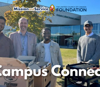 Members of the Campus Ministry pose with students