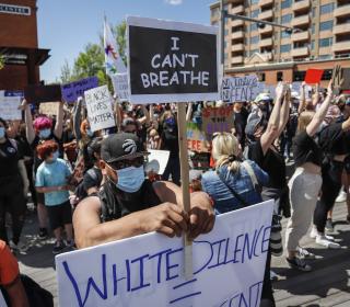 Antiracism protest, Calgary, June 2020