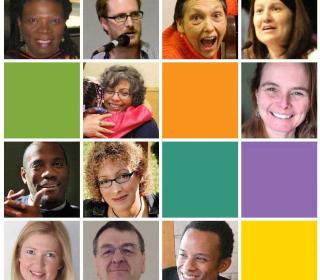 A mosaic featuring the faces of diverse United Church ministry personnel.