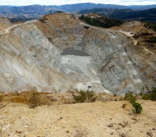 Open pit, Marlin Mine, San Marcos, Guatemala