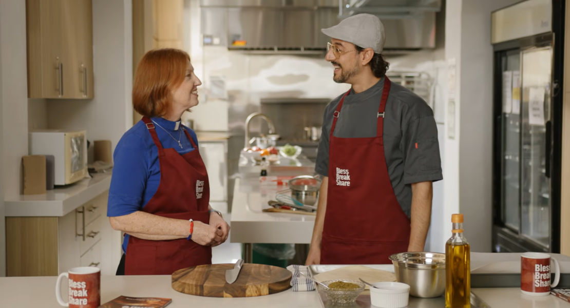Moderator Kimberly Heath and Chef Izzeldin Bukhari