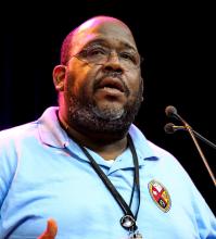 Rev. Paul Douglas Walfall speaking at the 43rd General Council.
