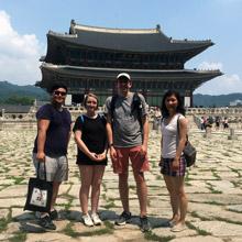 A group of people in South Korea