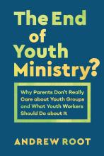 The cover of the book, The End of Youth Ministry? which is green with yellow letters spelling out the title and author's name.