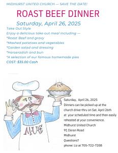 Invitation to Roast Beef Dinner at Midhurst United