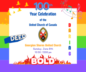 Georgian Shores United Church 100th Anniversary Invitation