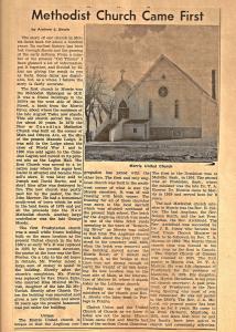 Morris United Church Newspaper Clipping