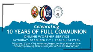 United Church and United Church of Christ 10th anniversary worship