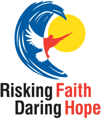 Logo of the 43rd General Council with the words Risking Faith, Daring Hope