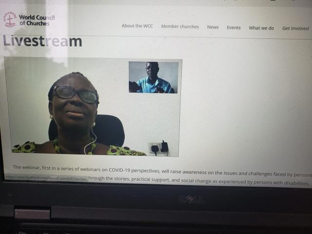 Gertrude Fefoame, a panelist in an EDAN disability webinar