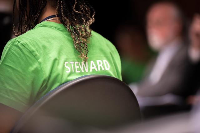 Back of a WCC steward