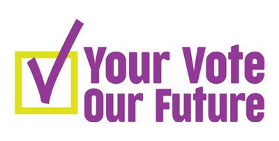 Logo for Your Vote, Our Future