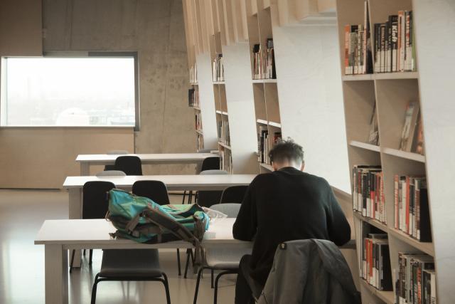 Student Sitting at Desk working