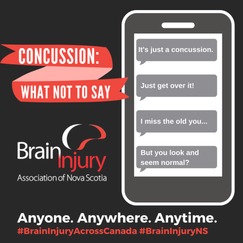 A chart on tips about what not to say to a brain injury survivor or person with a neurodiversity. Most of the points are noted near the end of this blog post in text.