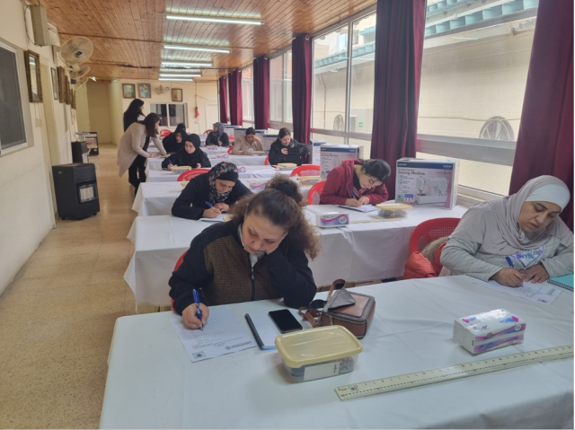 Women attend a sewing class in Jordan