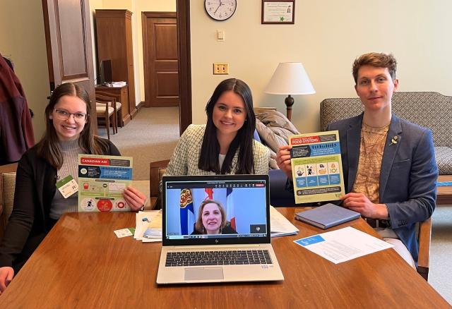 Hannah, Conor and Skylar acting for Climate Justice