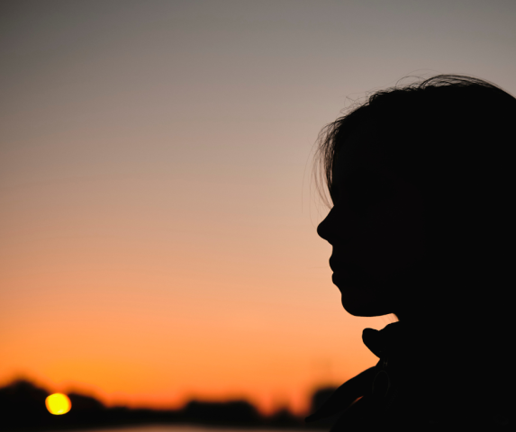 sillouette of woman
