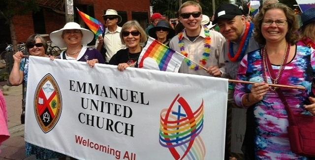 Emmanuel United Church marching in Ottawa Pride Parade