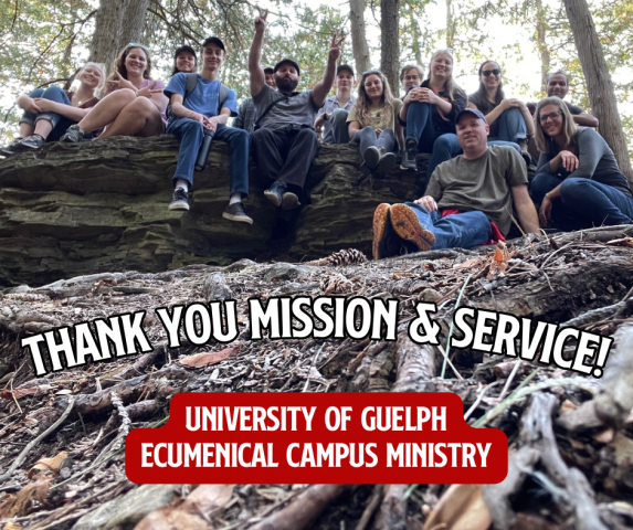 Members of the University of Guelph Ecumenical Campus Ministry pose together