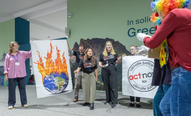 Patricia Maru Mungcal and members of ACT Alliance at COP29