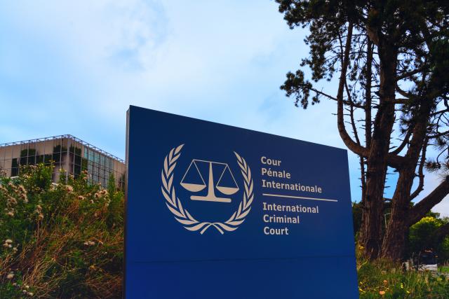 Exterior view of the International Criminal Court building in The Hague