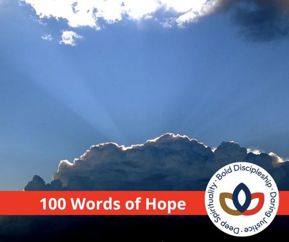 100 Words of Hope - an image of clouds after a storm.
