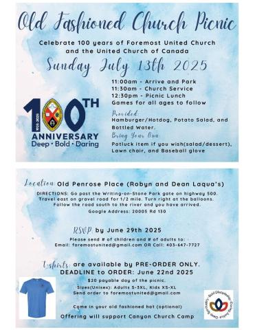 Foremost Centennial Gathering Invitation