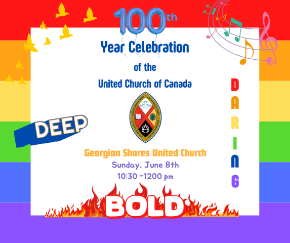 Georgian Shores United Church 100th Anniversary Invitation
