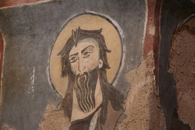 Detail of a Christian fresco in a Syrian church
