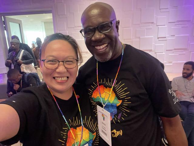 Kakay Pamaran with Japhet Ndhlovu in Cape Town