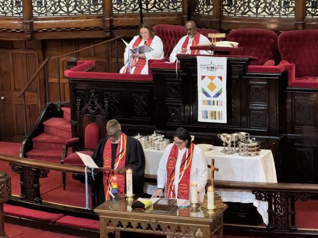 Moderator and General Secretary dedicate the Mohawk Bible