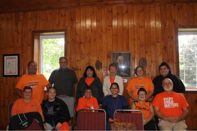 Members gather for Orange Shirt Day at Chapel of the Delaware