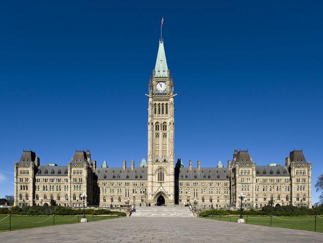 Parliament Hill in Ottawa, Ontario.