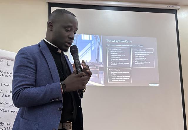 Rev. Adera leading a session at the Faith Beyond Borders workshop