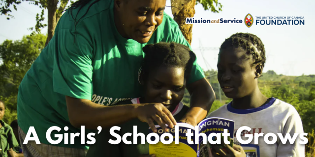 A teacher and girls at school in Zambia