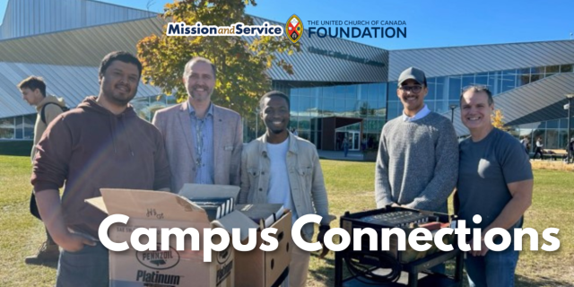 Members of the Campus Ministry pose with students