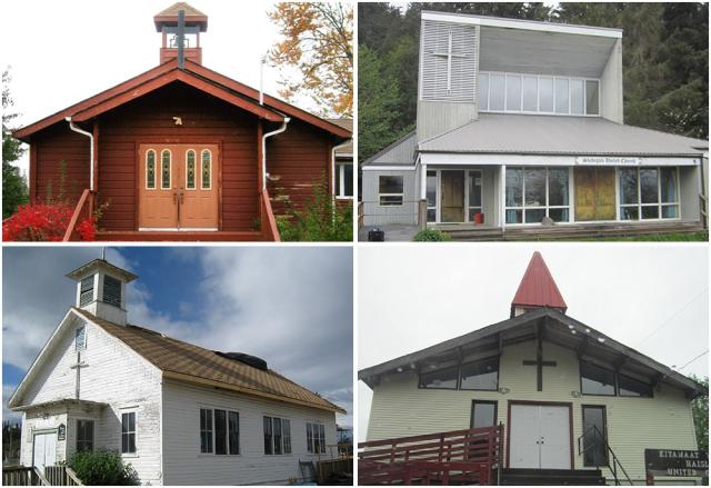 A collage of Aboriginal churches