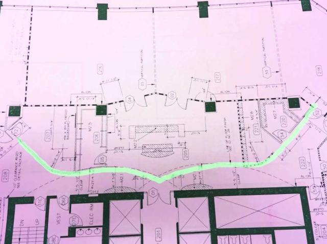 The shape of a dove can be seen in the Church House floor plan.