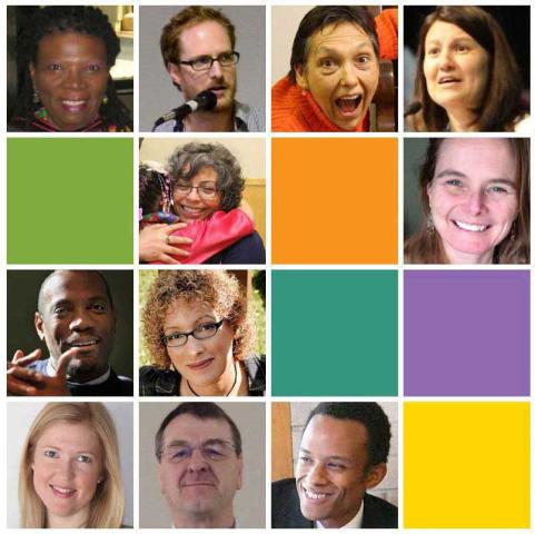 A mosaic featuring the faces of diverse United Church ministry personnel.