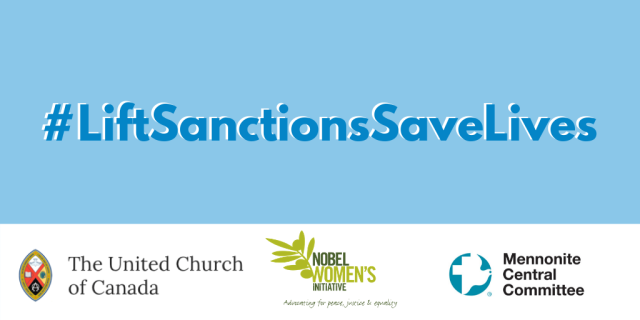 Lift Sanctions Save Lives hashtag and graphic